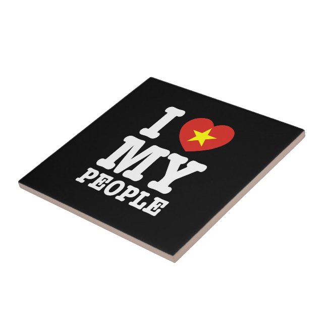 I Heart (Love) My Viet People Tile (Side)