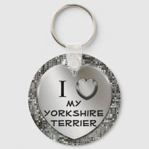 I Heart (Love) My Yorkshire Terrier Keychain
