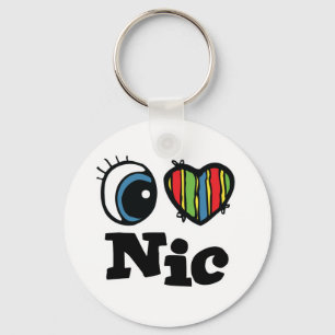 I Heart (Love) Nic Key Ring