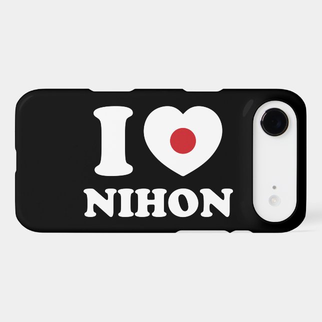 I HEART [LOVE] NIHON Case-Mate iPhone CASE (Back (Horizontal))