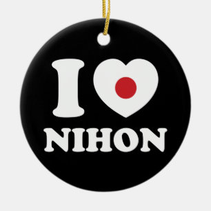 I HEART [LOVE] NIHON CERAMIC ORNAMENT