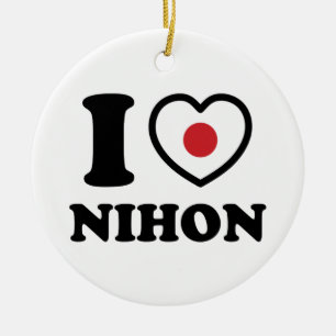 I HEART [LOVE] NIHON CERAMIC ORNAMENT