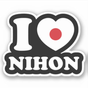 I HEART [LOVE] NIHON STICKER