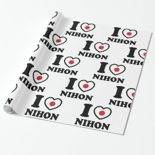 I HEART [LOVE] NIHON WRAPPING PAPER
