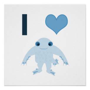 I heart (love) Ningen Poster