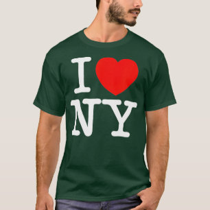 I Heart Love NY New York City NYC Classic Font T-Shirt