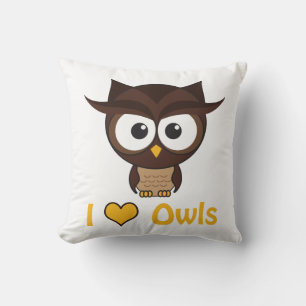 I heart (love) owls cushion