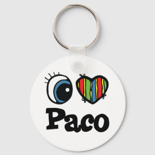I Heart (Love) Paco Key Ring