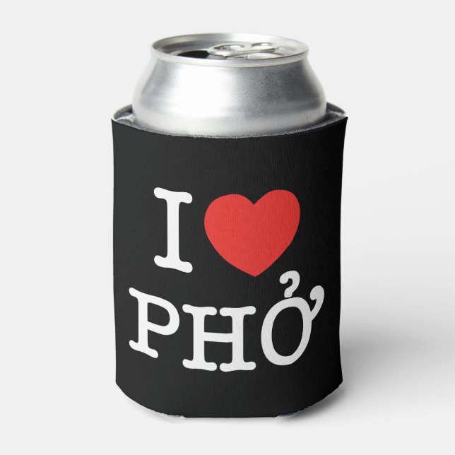 I Heart (Love) Pho Can Cooler (Can Front)