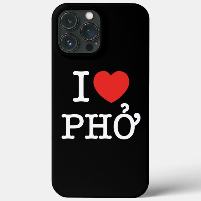 I Heart (Love) Pho Case-Mate iPhone Case (Back)