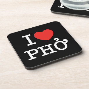 I Heart (Love) Pho Coaster