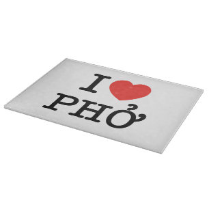 I Heart (Love) Pho Cutting Board