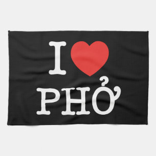 I Heart (Love) Pho Tea Towel