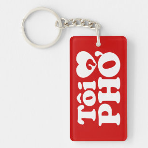 I Heart (Love) Pho (Tôi ❤ PHỞ) Vietnamese Lan Key Ring