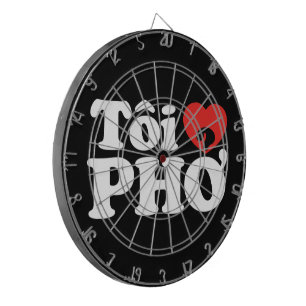 I Heart (Love) Pho (Tôi ❤ PHỞ) Vietnamese Language Dartboard