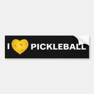 I Heart (Love) Pickleball Bumper Sticker