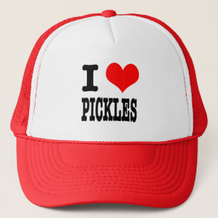 I HEART (LOVE) PICKLES TRUCKER HAT