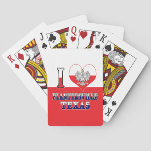 I Heart Love Plantersville Texas Playing Cards