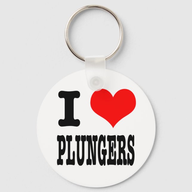 I HEART (LOVE) PLUNGERS KEY RING (Front)