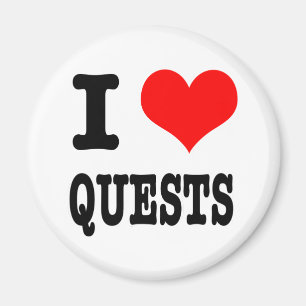 I HEART (LOVE) QUESTS MAGNET