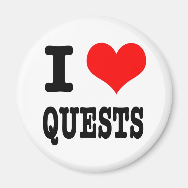 I HEART (LOVE) QUESTS MAGNET (Front)