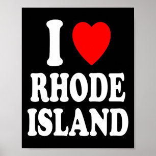 I Heart (love) Rhode Island Travel Tourism Vacatio Poster