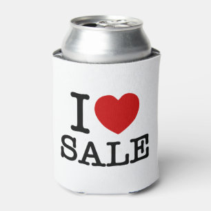 I HEART [LOVE] SALE CAN COOLER