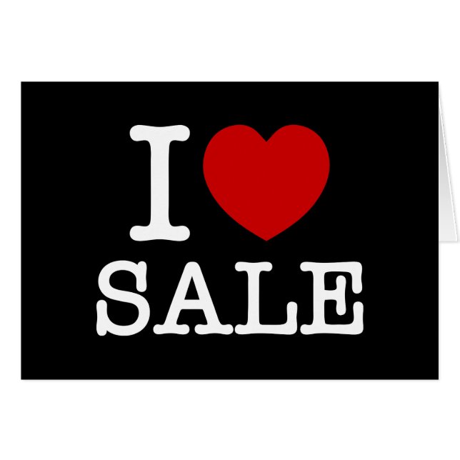 I HEART [LOVE] SALE CARD (Front Horizontal)