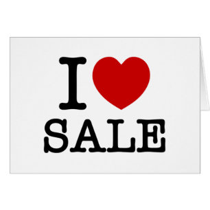 I HEART [LOVE] SALE CARD