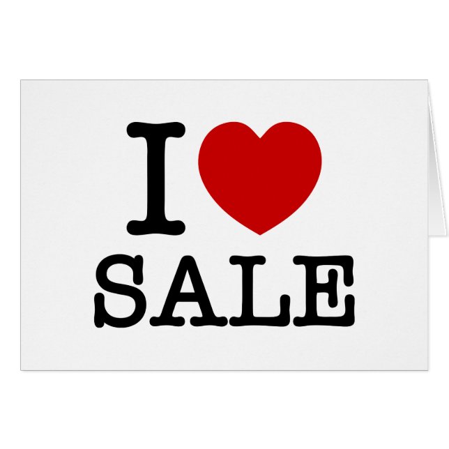I HEART [LOVE] SALE CARD (Front Horizontal)