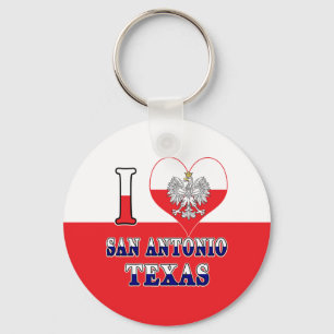 I Heart Love San Antonio Texas Key Ring