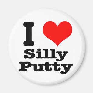 I HEART (LOVE) silly putty Magnet