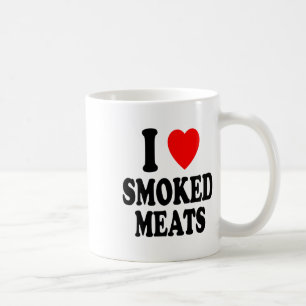 I Heart (love) Smoked Meats Bbq Outdoors Summer Sm Coffee Mug