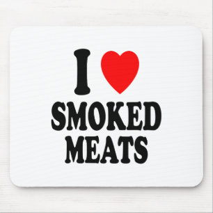 I Heart (love) Smoked Meats Bbq Outdoors Summer Sm Mouse Pad