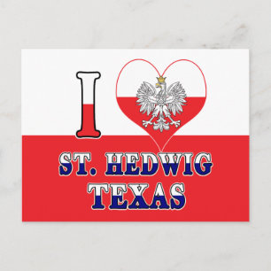 I Heart Love St. Hedwig Texas Postcard