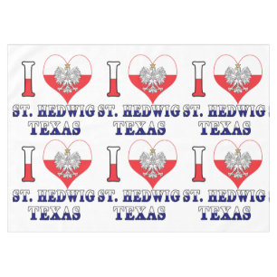 I Heart Love St. Hedwig Texas Tablecloth