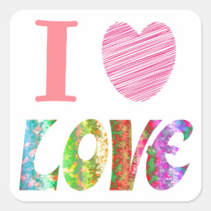 I Heart Love Sticker