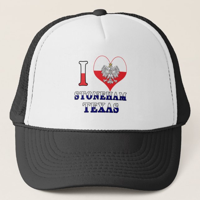 I Heart Love Stoneham Texas Trucker Hat (Front)