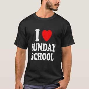 I Heart Love Sunday School Church Teacher Christia T-Shirt