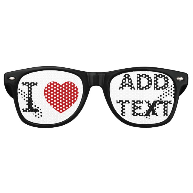 I heart love sunglasses custom (Front)