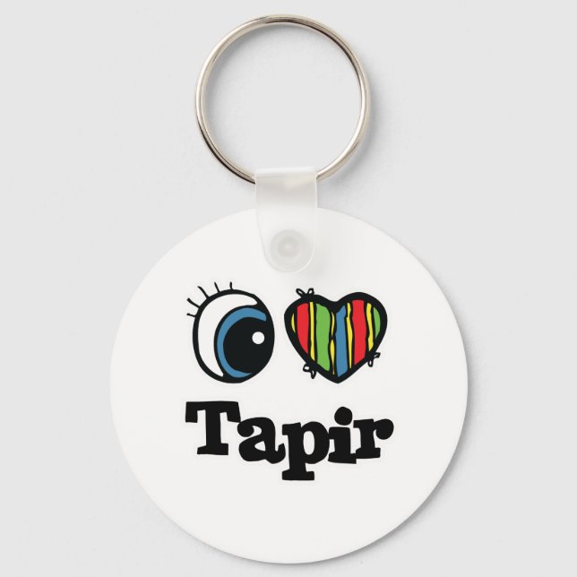 I Heart (Love) Tapir Key Ring (Front)