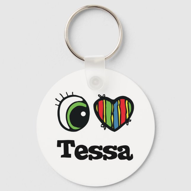 I Heart (Love) Tessa Key Ring (Front)