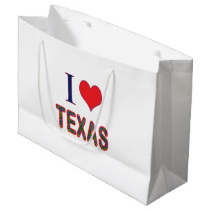 I (Heart) Love Texas Bluebonnet Large Gift Bag