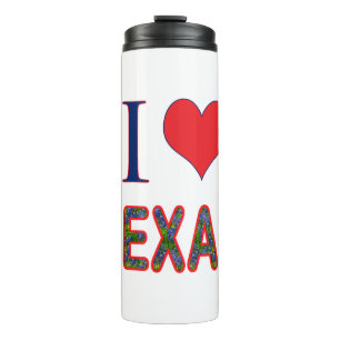 I (Heart) Love Texas Bluebonnet Thermal Tumbler