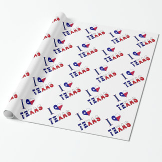 I (Heart) Love Texas Flag Wrapping Paper
