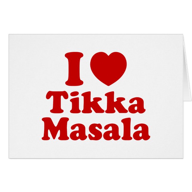 I Heart (Love) Tikka Masala Card (Front Horizontal)