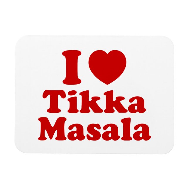 I Heart (Love) Tikka Masala Magnet (Horizontal)