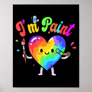 I Heart Love To Finger I'm Paint Cute Couple Valen Poster