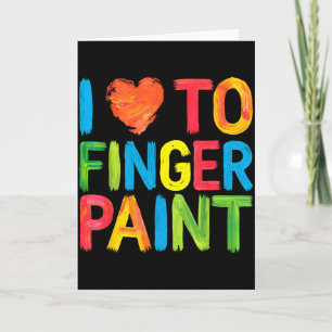 I Heart Love To Finger Paint Cute Couple Valentine Card