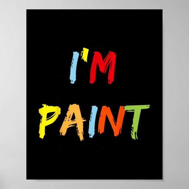 I Heart Love To Finger Paint I'm Paint Cute Co Poster (Front)